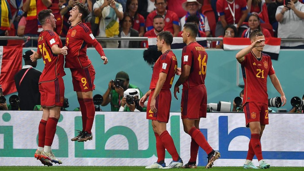 España ganó a Costa Rica con un contundente 7 a 0