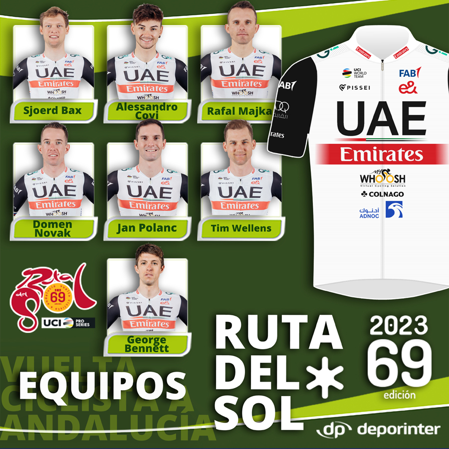 Tim Wellens, líder junto a Alessandro Covi y Rafal Majka de UAE para la Ruta del Sol