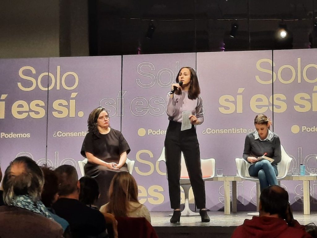 Belarra emplaza al PSOE a “volver a la mesa de negociación” para reformar la ley del ‘sólo sí es sí’