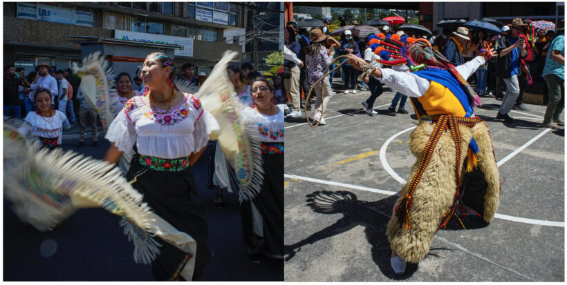 Miles de personas participan en el Inti Raymi en Quito.