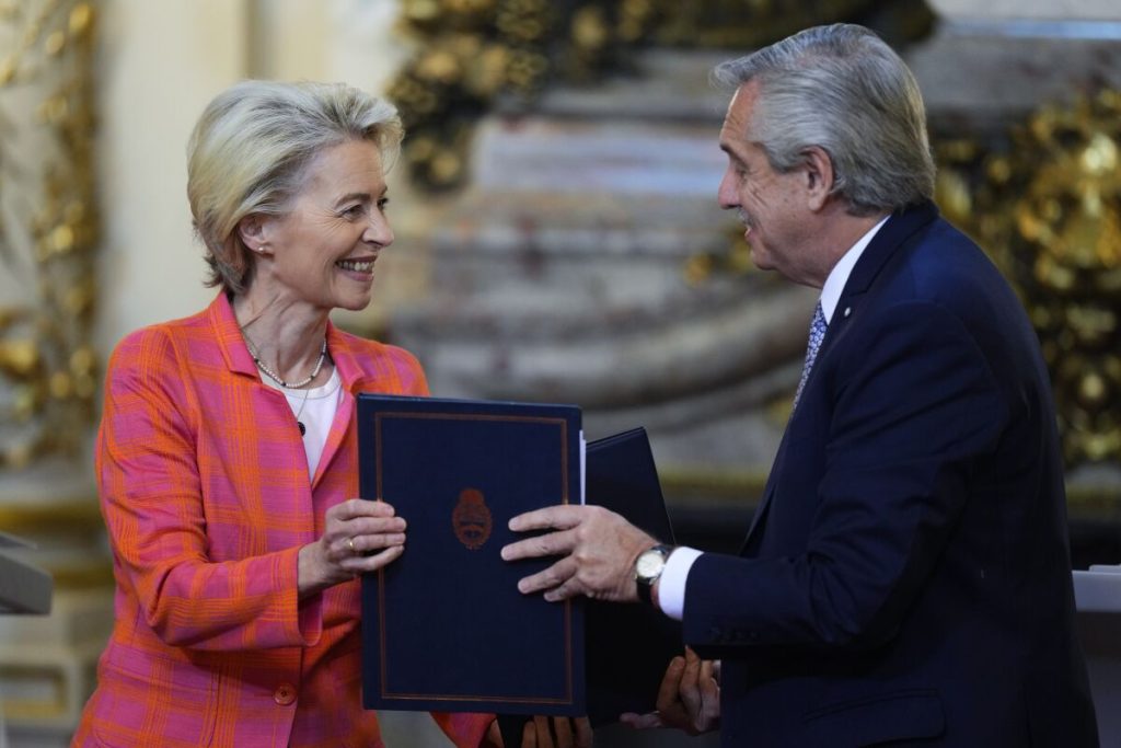 Fernández se reunió con Úrsula von der Leyen pero el acuerdo MerCoSur-UE no avanza