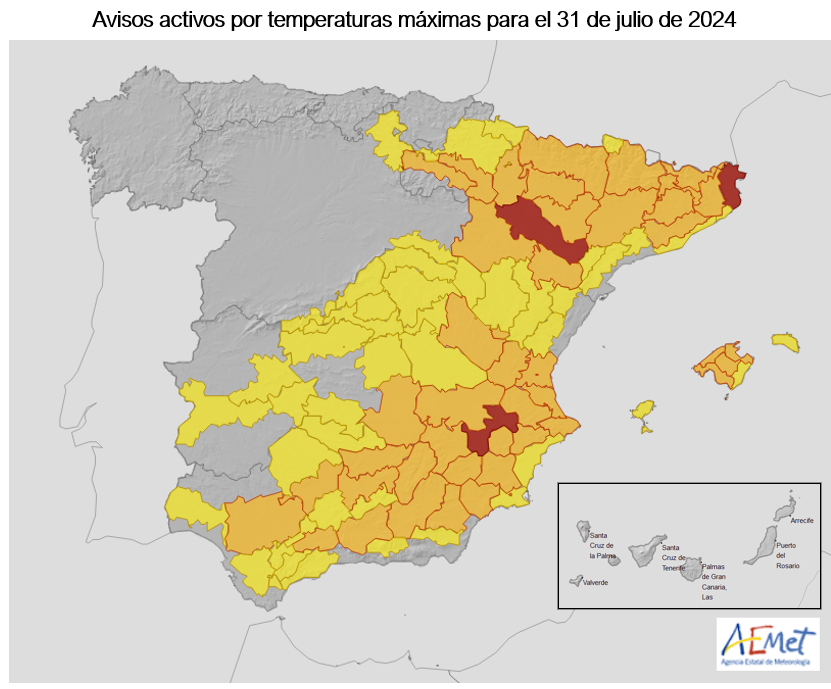 Temperaturas extremas en Andalucía y Baleares