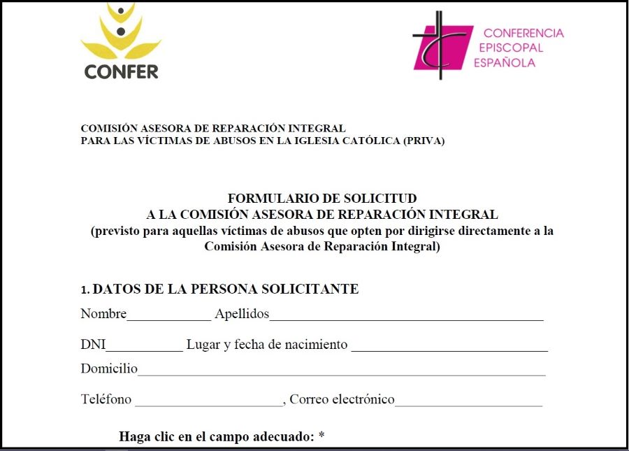 Las víctimas de abusos eclesiales prescritos pueden pedir una reparación a la Iglesia a través de un formulario