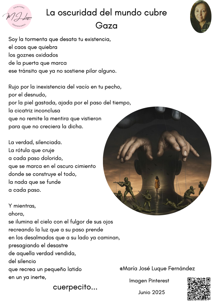 La oscuridad del mundo cae sobre la ciudad de Gaza por María José Luque Fernández