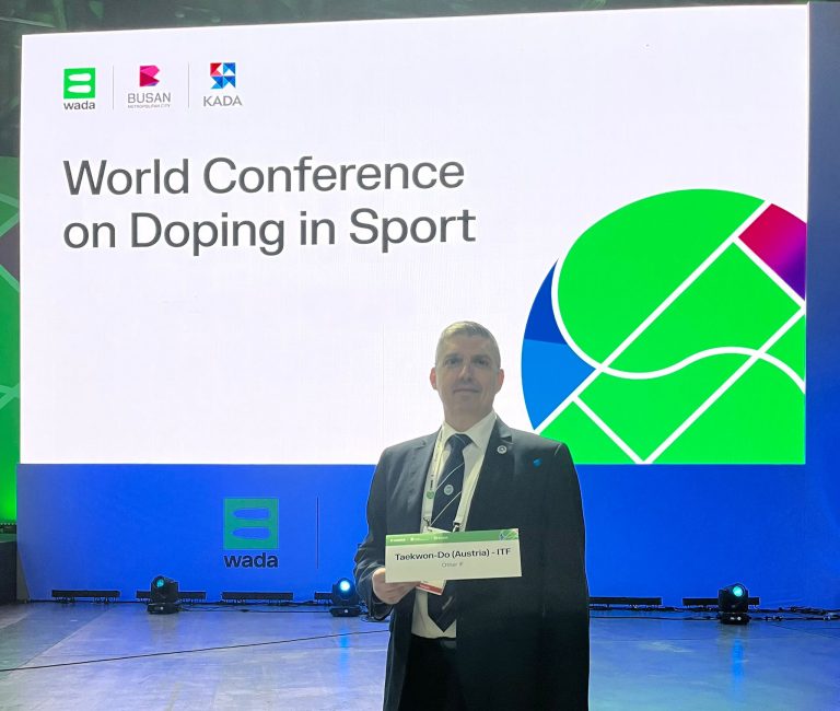 El barreño Fran Díaz representa a la Asociación Española de Taekwon-Do ITF en la Conferencia Mundial Antidopaje