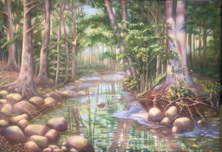 La artista costarricense Areadnne Umaña Álvarez representa a Costa Rica en el Premio Arte que Inspira OCBAL 2026 con la obra “Plantado junto al arroyo»