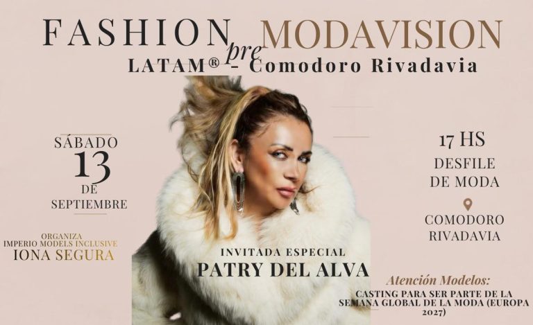 Comodoro Rivadavia se viste de gala Patry del Alva sera la gran invitada especial de FASHION IMPERIO MODELS
