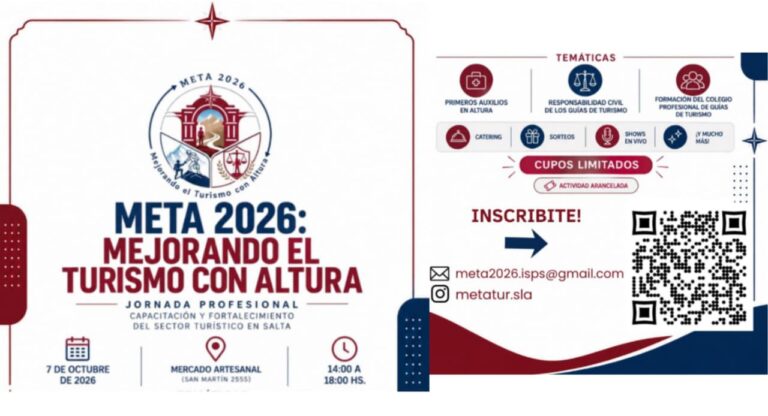 META 2026 Tecnicatura superior en turismo de la ciudad de Salta avanza con la capacitacion en el sector